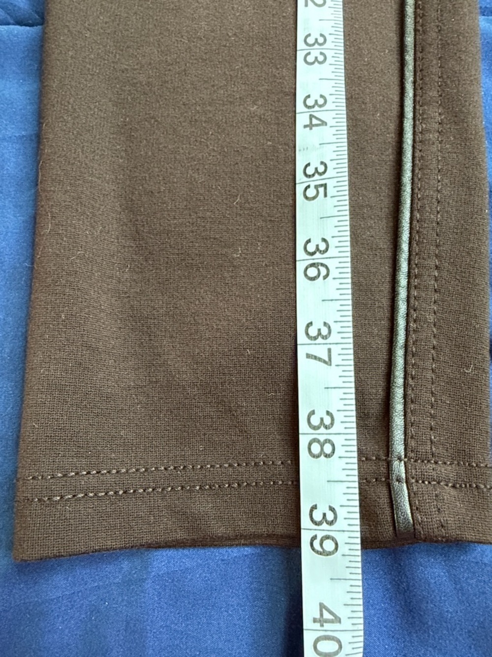 Women's Dark Brown Skinny Ponte Pull-On Pants - Picture 9 of 13